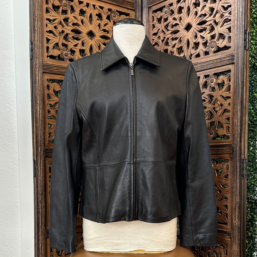 Classic Black Leather Jacket for Women